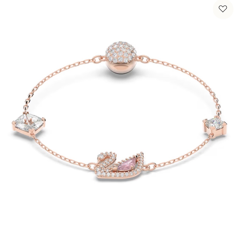 Swarovski Swan Rose Gold-Plated Bracelet
